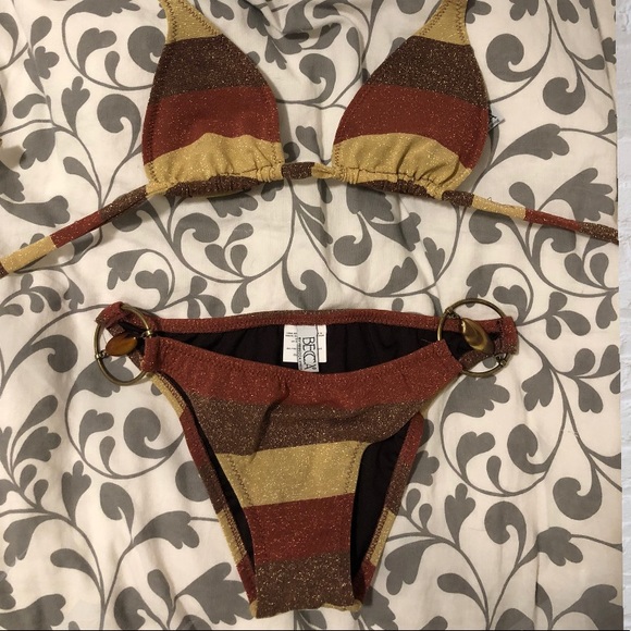 🛍 5 for $30 🛍 Copper Bikini with Metal Accents - Picture 1 of 2